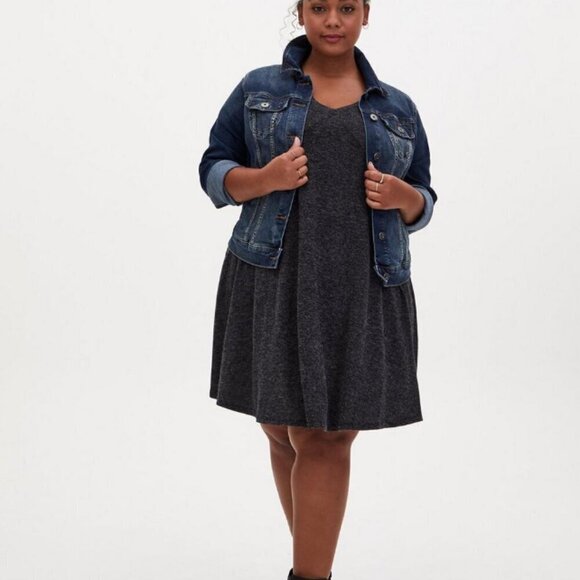 Torrid Mini Hacci Trapeze Dress 2x - Picture 2 of 8